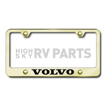 Automotive Gold License Plate Frame - Gold Stainless Steel - LFVOLEG