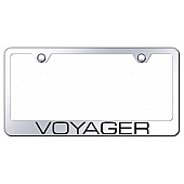 Automotive Gold License Plate Frame - Silver Stainless Steel - LFVOYEC