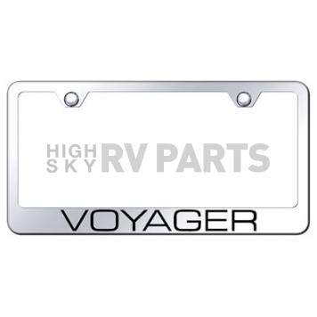Automotive Gold License Plate Frame - Silver Stainless Steel - LFVOYEC