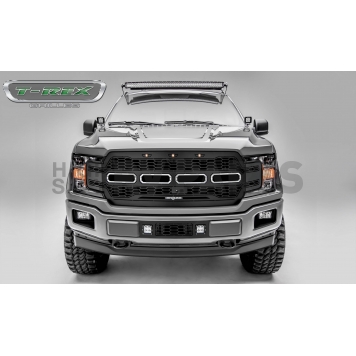 T-Rex Truck Products Grille Insert - Laser Cut Web Pattern Rectangular Black Powder Coated Steel - 6515781-1