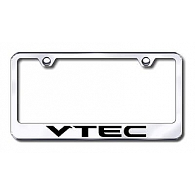 Automotive Gold License Plate Frame - Silver Stainless Steel - LFVTEEC