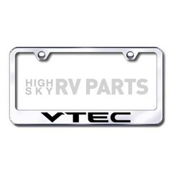 Automotive Gold License Plate Frame - Silver Stainless Steel - LFVTEEC