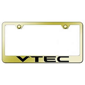 Automotive Gold License Plate Frame - Gold Stainless Steel - LFVTEEG