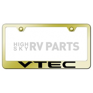 Automotive Gold License Plate Frame - Gold Stainless Steel - LFVTEEG