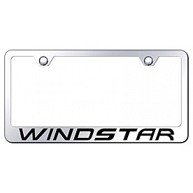 Automotive Gold License Plate Frame - Silver Stainless Steel - LFWINEC