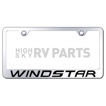 Automotive Gold License Plate Frame - Silver Stainless Steel - LFWINEC