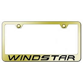 Automotive Gold License Plate Frame - Gold Stainless Steel - LFWINEG