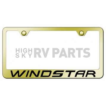 Automotive Gold License Plate Frame - Gold Stainless Steel - LFWINEG