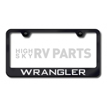Automotive Gold License Plate Frame - Black Stainless Steel - LFWRAEB