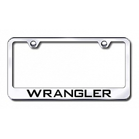 Automotive Gold License Plate Frame - Silver Stainless Steel - LFWRAEC