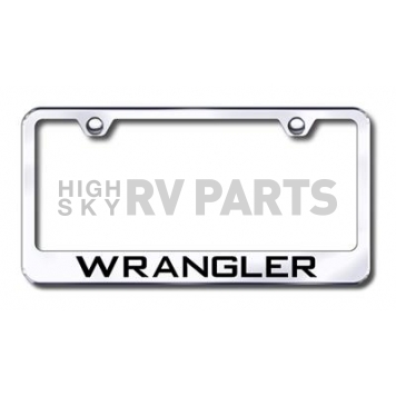 Automotive Gold License Plate Frame - Silver Stainless Steel - LFWRAEC