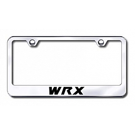 Automotive Gold License Plate Frame - Silver Stainless Steel - LFWRXEC