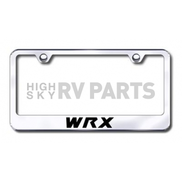 Automotive Gold License Plate Frame - Silver Stainless Steel - LFWRXEC