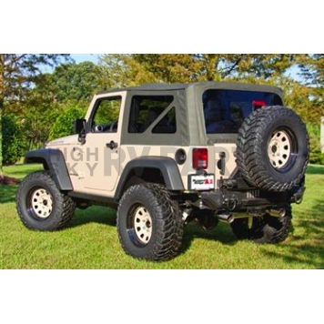 Rugged Ridge Soft Top - Khaki Fastback Top Sailcloth Fabric - 1373636