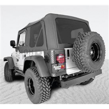 Rugged Ridge Soft Top - Black Fastback Top Sailcloth Fabric - 1372801