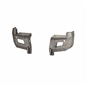 Road Armor Bumper End Bare Silver Steel - 3152DRB
