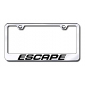 Automotive Gold License Plate Frame - Silver Stainless Steel - LFXCAEC