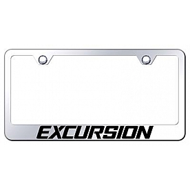 Automotive Gold License Plate Frame - Silver Stainless Steel - LFXCUEC