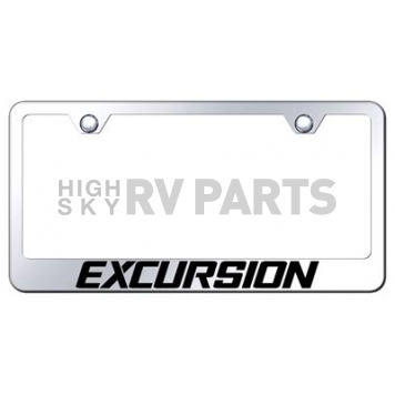 Automotive Gold License Plate Frame - Silver Stainless Steel - LFXCUEC