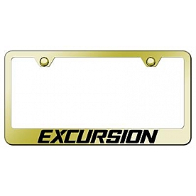 Automotive Gold License Plate Frame - Gold Stainless Steel - LFXCUEG