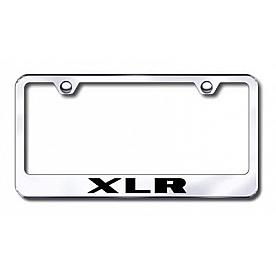 Automotive Gold License Plate Frame - Silver Stainless Steel - LFXLREC