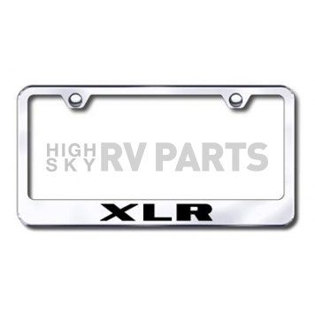Automotive Gold License Plate Frame - Silver Stainless Steel - LFXLREC