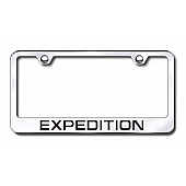Automotive Gold License Plate Frame - Silver Stainless Steel - LFXPDEC