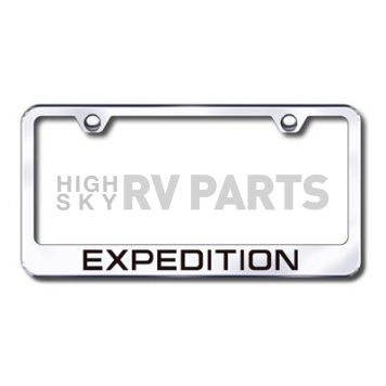 Automotive Gold License Plate Frame - Silver Stainless Steel - LFXPDEC