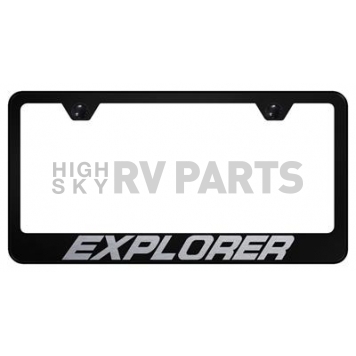Automotive Gold License Plate Frame - Black Stainless Steel - LFXPLEB