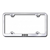 Automotive Gold License Plate Frame - Silver Stainless Steel - LFW300EC