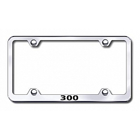 Automotive Gold License Plate Frame - Silver Stainless Steel - LFW300EC