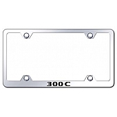 Automotive Gold License Plate Frame - Silver Stainless Steel - LFW30CEC