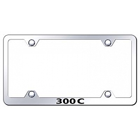 Automotive Gold License Plate Frame - Silver Stainless Steel - LFW30CEC
