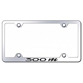 Automotive Gold License Plate Frame - Silver Stainless Steel - LFW30MEC