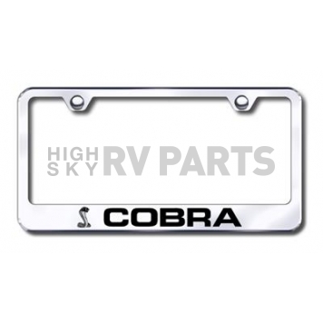 Automotive Gold License Plate Frame - Silver Stainless Steel - LFCOBEC