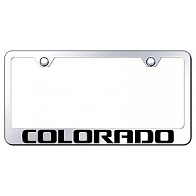 Automotive Gold License Plate Frame - Silver Stainless Steel - LFCOLEC