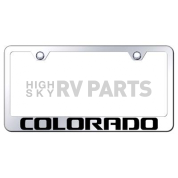 Automotive Gold License Plate Frame - Silver Stainless Steel - LFCOLEC
