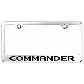 Automotive Gold License Plate Frame - Silver Stainless Steel - LFCOMEC