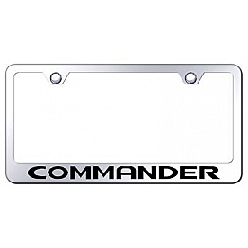 Automotive Gold License Plate Frame - Silver Stainless Steel - LFCOMEC