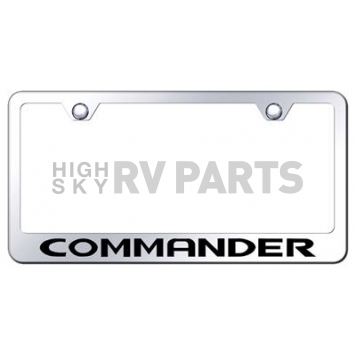 Automotive Gold License Plate Frame - Silver Stainless Steel - LFCOMEC