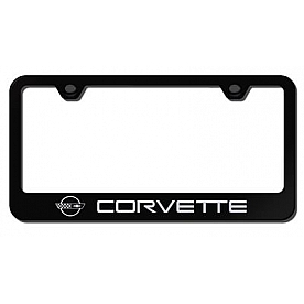 Automotive Gold License Plate Frame - Black Stainless Steel - LFCOV4EB