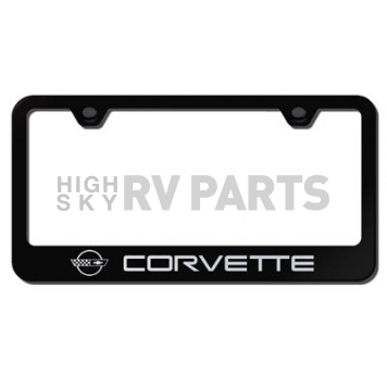 Automotive Gold License Plate Frame - Black Stainless Steel - LFCOV4EB