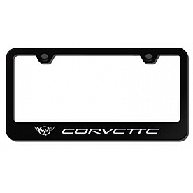 Automotive Gold License Plate Frame - Black Stainless Steel - LFCOV5EB
