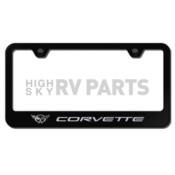 Automotive Gold License Plate Frame - Black Stainless Steel - LFCOV5EB