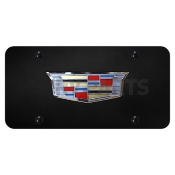 Automotive Gold License Plate - New 3D Cadillac Logo Stainless Steel - CAD3CB