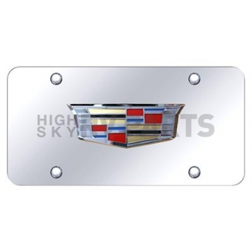 Automotive Gold License Plate - New 3D Cadillac Logo Stainless Steel - CAD3CC