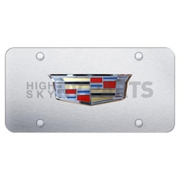 Automotive Gold License Plate - New 3D Cadillac Logo Stainless Steel - CAD3CS