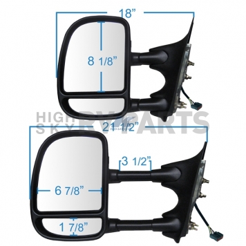 K-Source Exterior Towing Mirror Electric OEM Single - 61096F-2