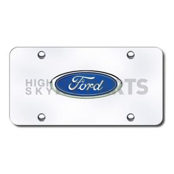 Automotive Gold License Plate - Ford Logo Stainless Steel - FORCCM