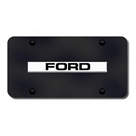 Automotive Gold License Plate - Ford Stainless Steel - FORNCB